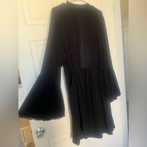 Torrid bell sleeve black dress